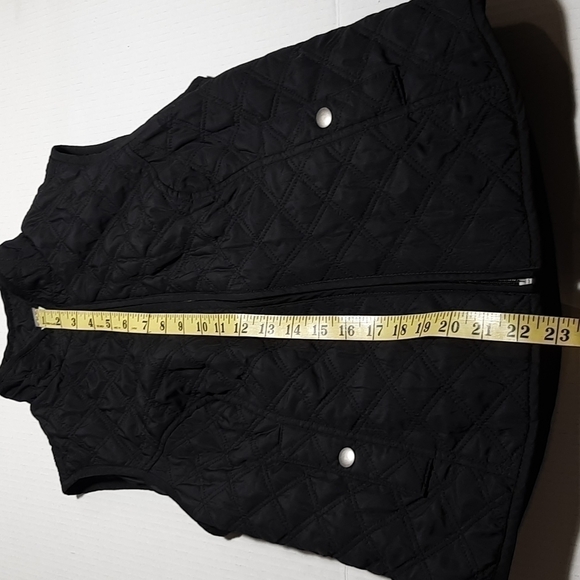 Vest Quilted Pockets Zipper Closure Black Color Size XSP CROFT & BARROW - Picture 9 of 10